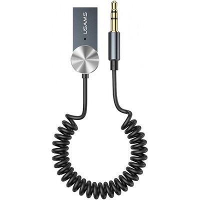 Usams Adapter audio Bluetooth 5.0 USB-AUX szary/tarnish SJ464JSQ01 (US-SJ464) (Sender & Empfänger), Bluetooth Audio Adapter, Schwarz, Grau Usams Adapter audio Bluetooth 5.0 USB-AUX szary/tarnish SJ464JSQ01 (US-SJ464) (Sender & Empfänger), Bluetooth Audio Adapter, Schwarz, Grau