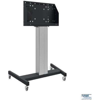 SmartMetals Bodenlift-Trolley XL /120kg schw (120 kg, 55" - 86"), TV Ständer, Schwarz, Silber SmartMetals Bodenlift-Trolley XL /120kg schw (120 kg, 55" - 86"), TV Ständer, Schwarz, Silber