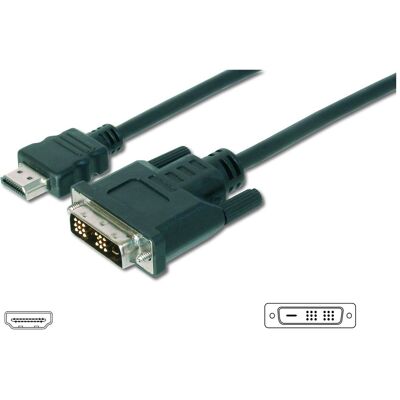 Digitus HDMI (Typ A) — DVI (5 m), Videokabel, Schwarz Digitus HDMI (Typ A) — DVI (5 m), Videokabel, Schwarz