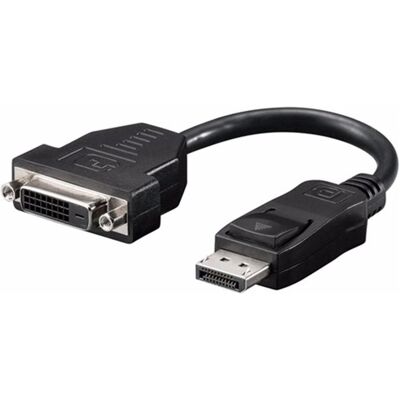 Goobay DisplayPort/DVI-D (DVI, 20 cm), Data + Video Adapter, Schwarz Goobay DisplayPort/DVI-D (DVI, 20 cm), Data + Video Adapter, Schwarz