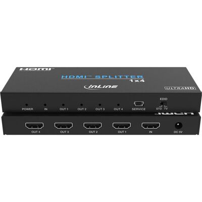 C2G InLine Video Splitter, 1x4, HDMI 4K/60Hz, Switch Box C2G InLine Video Splitter, 1x4, HDMI 4K/60Hz, Switch Box