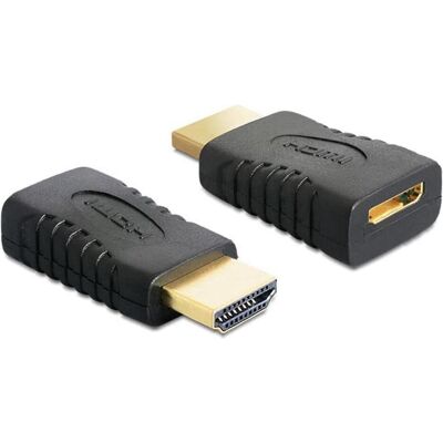 Delock High Speed HDMI (HDMI, 5 cm), Data + Video Adapter, Schwarz Delock High Speed HDMI (HDMI, 5 cm), Data + Video Adapter, Schwarz