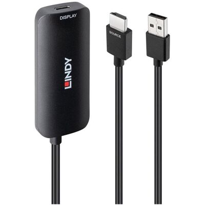 Lindy Konverter HDMI auf USB Typ C mit USB STromversorgung (HDMI, USB Typ-C, 20 cm), Data + Video Adapter, Schwarz Lindy Konverter HDMI auf USB Typ C mit USB STromversorgung (HDMI, USB Typ-C, 20 cm), Data + Video Adapter, Schwarz
