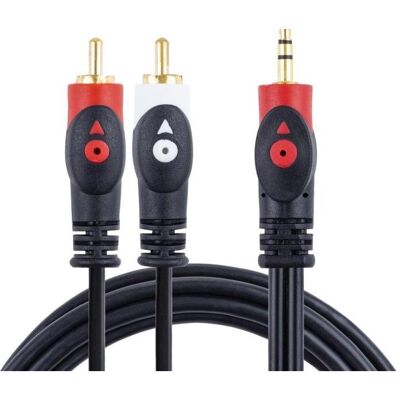 Libox Kabel Jack 3.5mm - RCA (Cinch) x2 3m czarny (LB0023) (3 m, Cinch Kabel), Audiokabel Libox Kabel Jack 3.5mm - RCA (Cinch) x2 3m czarny (LB0023) (3 m, Cinch Kabel), Audiokabel