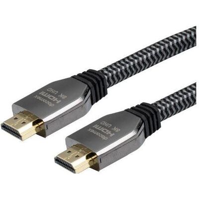 Dacomex Ultra High Speed HDMI 2.1 Kabel, 8K, Recycling-Material, HDMI St. A / HDMI St. A, schwarz/gr (1 m), Videokabel, Schwarz, Grün Dacomex Ultra High Speed HDMI 2.1 Kabel, 8K, Recycling-Material, HDMI St. A / HDMI St. A, schwarz/gr (1 m), Videokabel, Schwarz, Grün
