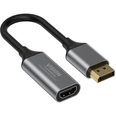 Vision VISION - Videoadapter - DisplayPort männ (HDMI), Data + Video Adapter, Schwarz Vision VISION - Videoadapter - DisplayPort männ (HDMI), Data + Video Adapter, Schwarz