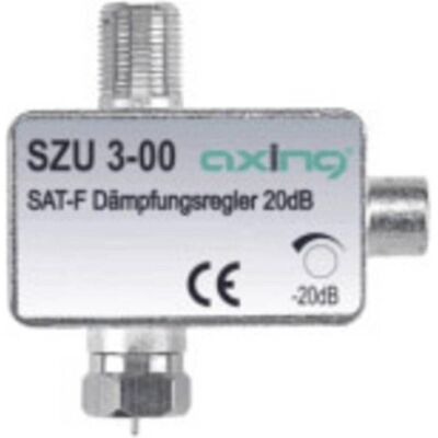 Axing SATDämpfungsregler SZU 3 (Dämpfer), SAT Zubehör, Silber Axing SATDämpfungsregler SZU 3 (Dämpfer), SAT Zubehör, Silber
