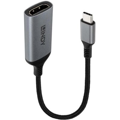 Lindy USB Typ C auf HDMI 8K60 Konvert (HDMI, 15 cm), Data + Video Adapter, Grau Lindy USB Typ C auf HDMI 8K60 Konvert (HDMI, 15 cm), Data + Video Adapter, Grau