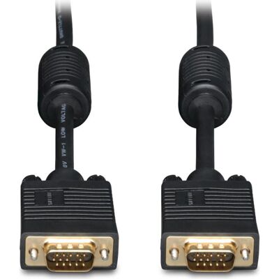 Eaton VGA High-Resolution RGB Coaxial Cable HD15 M/M 6ft. 1.83m (1.83 m), Videokabel, Schwarz Eaton VGA High-Resolution RGB Coaxial Cable HD15 M/M 6ft. 1.83m (1.83 m), Videokabel, Schwarz