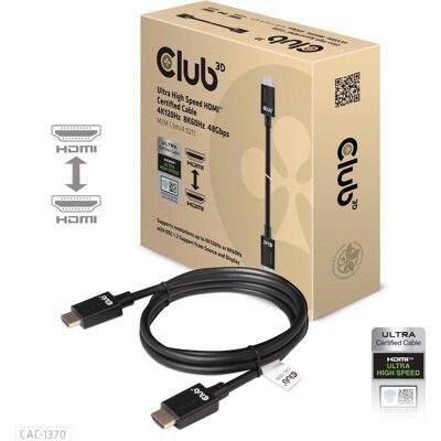 Club 3D CAC-1370 (1.50 m), Videokabel, Schwarz Club 3D CAC-1370 (1.50 m), Videokabel, Schwarz