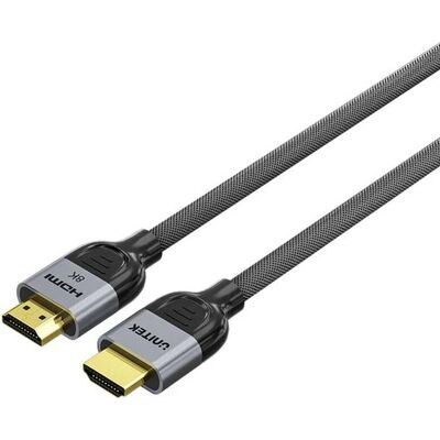 Unitek KABEL HDMI 2.1 8K LUX OPLOT 10M (10 m), Videokabel, Schwarz, Grau Unitek KABEL HDMI 2.1 8K LUX OPLOT 10M (10 m), Videokabel, Schwarz, Grau