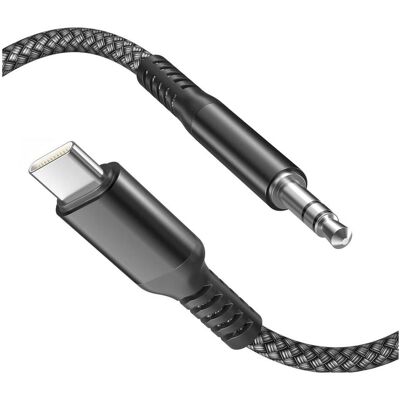 PowerGuard C-to-Aux-Plug USB Type C zu 3.5mm Klinke AUX Audio Kabel (Digital -> Analog), Audio Adapter, Schwarz PowerGuard C-to-Aux-Plug USB Type C zu 3.5mm Klinke AUX Audio Kabel (Digital -> Analog), Audio Adapter, Schwarz