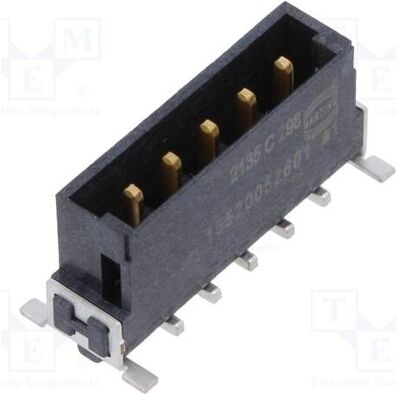 Harting Steckverbinder: Platte-Platte Buchse männlich PIN: 5 vertikal, Elektronikkabel + Stecker Harting Steckverbinder: Platte-Platte Buchse männlich PIN: 5 vertikal, Elektronikkabel + Stecker