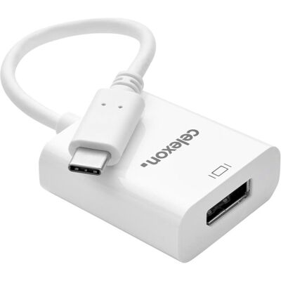 Celexon USB-C auf DisplayPort M/F Adapter, weiss (USB Typ-C, 10 cm), Data + Video Adapter, Weiss Celexon USB-C auf DisplayPort M/F Adapter, weiss (USB Typ-C, 10 cm), Data + Video Adapter, Weiss