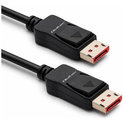 Qoltec Kabel DisplayPort M/M v2.1 54G 1.5m (1.50 m), Videokabel, Schwarz Qoltec Kabel DisplayPort M/M v2.1 54G 1.5m (1.50 m), Videokabel, Schwarz