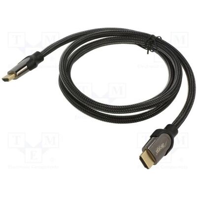 Akyga Kabel HDMI AK-HD-15S ekranowany CU 48Gb/s 8K 60Hz 4K 120Hz ver. 2.1 1.5m (1.50 m), Videokabel, Schwarz Akyga Kabel HDMI AK-HD-15S ekranowany CU 48Gb/s 8K 60Hz 4K 120Hz ver. 2.1 1.5m (1.50 m), Videokabel, Schwarz