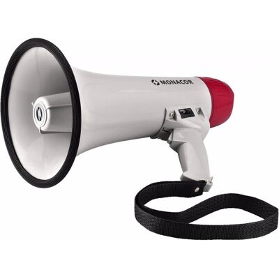 MONACOR Megaphon 15W Sirene, LS-Regelung (Megaphon), Audio Zubehör, Weiss MONACOR Megaphon 15W Sirene, LS-Regelung (Megaphon), Audio Zubehör, Weiss