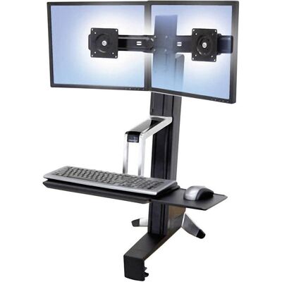 Ergotron desk stand, WorkFit-S dual, adjustable, 24 inch VESA +, lift, r (Tisch), Monitor Halterung, Schwarz Ergotron desk stand, WorkFit-S dual, adjustable, 24 inch VESA +, lift, r (Tisch), Monitor Halterung, Schwarz