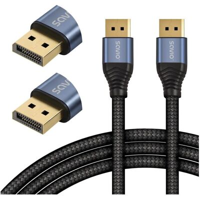 Savio Kabel CL-211 Kabel DisplayPort 2.1, 3m (3 m), Videokabel, Schwarz Savio Kabel CL-211 Kabel DisplayPort 2.1, 3m (3 m), Videokabel, Schwarz