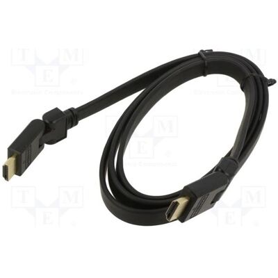 ART KABH AL-05 Kabel AL-05-1,8m HDMI 1.4 HQ 19pin Stecker/HDMI 19pin Stecker gewinkelt vergoldet (1.50 m), Videokabel, Schwarz ART KABH AL-05 Kabel AL-05-1,8m HDMI 1.4 HQ 19pin Stecker/HDMI 19pin Stecker gewinkelt vergoldet (1.50 m), Videokabel, Schwarz