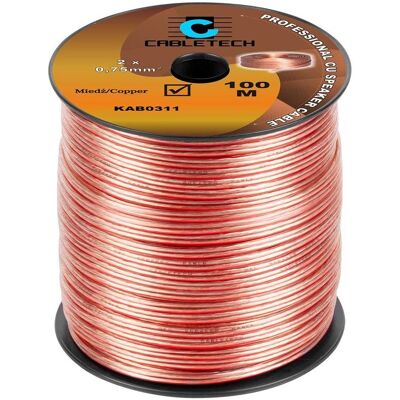 Cabletech Lautsprecherkabel 0,75 mm 100 m (100 m, 0.75 mm²), Lautsprecherkabel Cabletech Lautsprecherkabel 0,75 mm 100 m (100 m, 0.75 mm²), Lautsprecherkabel