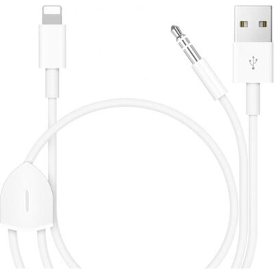 PowerGuard iPhone AUX Adapter - Audio & Laden - Auto-Audio PowerGuard iPhone AUX Adapter - Audio & Laden - Auto-Audio