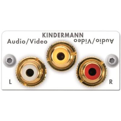 Kindermann Anschlussblende weiss 7444AZA530 Video/Audio L/R 50x50 1/2 (0.16 m), Videokabel, Weiss Kindermann Anschlussblende weiss 7444AZA530 Video/Audio L/R 50x50 1/2 (0.16 m), Videokabel, Weiss