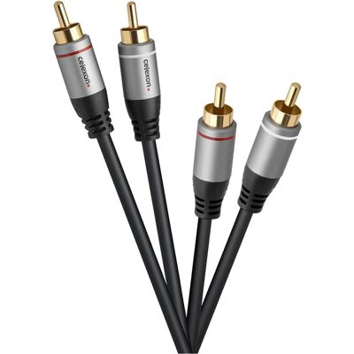 Celexon 2x Cinch Stereo Audiokabel 1,0m - Professional Line (1 m, Cinch Kabel), Audiokabel Celexon 2x Cinch Stereo Audiokabel 1,0m - Professional Line (1 m, Cinch Kabel), Audiokabel