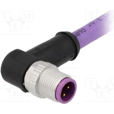 Harting Steckverbinder: M12 Stecker männlich PIN: 4 90°-Winkel 0,5m, Elektronikkabel + Stecker Harting Steckverbinder: M12 Stecker männlich PIN: 4 90°-Winkel 0,5m, Elektronikkabel + Stecker