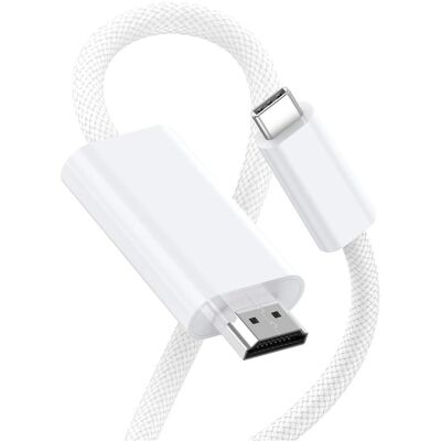PowerGuard USB-C to HDMI Monitor TV 4K Ultra HD Connection 60Hz 2m (2 m), Videokabel, Weiss PowerGuard USB-C to HDMI Monitor TV 4K Ultra HD Connection 60Hz 2m (2 m), Videokabel, Weiss