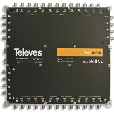 Televes Multischalter 33,00cm (13") 12 Guss NEVO kaskadierb.o.NT MS1312C, TV Zubehör Televes Multischalter 33,00cm (13") 12 Guss NEVO kaskadierb.o.NT MS1312C, TV Zubehör