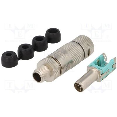 Harting Steckverbinder: M12 Stecker PIN: 8 männlich preLink gerade, Elektronikkabel + Stecker Harting Steckverbinder: M12 Stecker PIN: 8 männlich preLink gerade, Elektronikkabel + Stecker