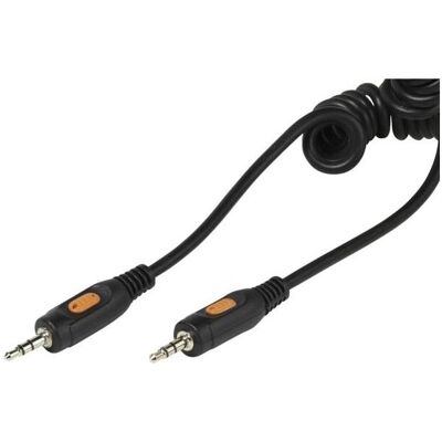 Vivanco Klinkenverbindung Spiralkabel 3,5 mm, 1m (1 m), Audiokabel Vivanco Klinkenverbindung Spiralkabel 3,5 mm, 1m (1 m), Audiokabel