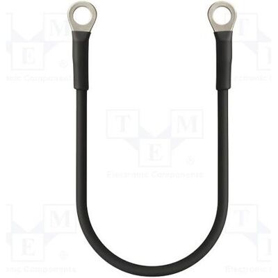 Qoltec Kabel mit gecrimpten Enden schwarz Ring- 0,2m Öffnung: M8, Elektronikkabel + Stecker, Schwarz Qoltec Kabel mit gecrimpten Enden schwarz Ring- 0,2m Öffnung: M8, Elektronikkabel + Stecker, Schwarz