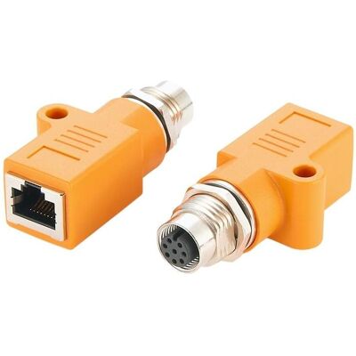 EXSYS Adapter M12 A-code BU - RJ45 BU (RJ45 (1x)), Netzwerk Adapter, Orange EXSYS Adapter M12 A-code BU - RJ45 BU (RJ45 (1x)), Netzwerk Adapter, Orange