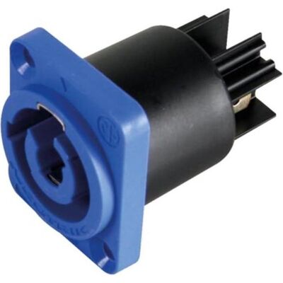 Neutrik - Powercon, 3-Poliger Chassisstecker, Blau, Spannungsführend / Netzeingang, Elektronikkabel + Stecker, Blau Neutrik - Powercon, 3-Poliger Chassisstecker, Blau, Spannungsführend / Netzeingang, Elektronikkabel + Stecker, Blau