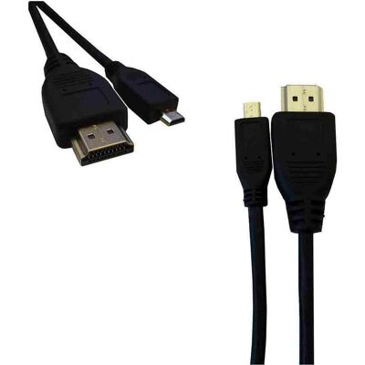 EDM HDMI auf Mikro HDMI Verbindungskabel 51234 Schwarz 1 m (0.20 m), Videokabel, Schwarz EDM HDMI auf Mikro HDMI Verbindungskabel 51234 Schwarz 1 m (0.20 m), Videokabel, Schwarz