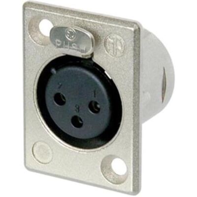 Neutrik - 3-Polige Chassisbuchse, Lötanschlüsse, Vernickeltes Gehäuse, Silber Beschichtete Kontakte, Elektronikkabel + Stecker, Schwarz Neutrik - 3-Polige Chassisbuchse, Lötanschlüsse, Vernickeltes Gehäuse, Silber Beschichtete Kontakte, Elektronikkabel + Stecker, Schwarz
