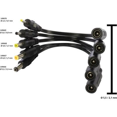 Synergy 21 LED zub Hohlbuchse -> Hohlstecker Adapter 2,1 -> 1,7 (Winkeladapter), Video Converter Synergy 21 LED zub Hohlbuchse -> Hohlstecker Adapter 2,1 -> 1,7 (Winkeladapter), Video Converter