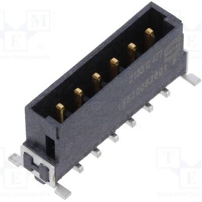 Harting Steckverbinder: Platte-Platte Buchse männlich PIN: 6 vertikal, Elektronikkabel + Stecker Harting Steckverbinder: Platte-Platte Buchse männlich PIN: 6 vertikal, Elektronikkabel + Stecker