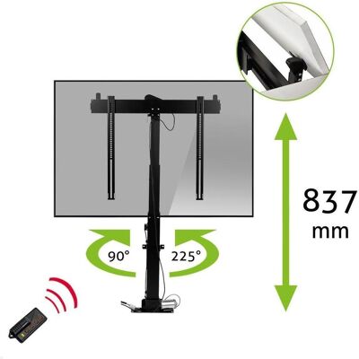 MonLines MLS018B TV Lift bis 60 Zoll, drehbar 90L / 225R, automatische Klappe, TV Ständer MonLines MLS018B TV Lift bis 60 Zoll, drehbar 90L / 225R, automatische Klappe, TV Ständer
