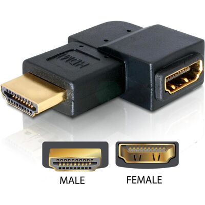 Delock HDMI (Typ A) — HDMI (Typ A) 19-Polig (HDMI, 14.50 cm), Data + Video Adapter, Schwarz Delock HDMI (Typ A) — HDMI (Typ A) 19-Polig (HDMI, 14.50 cm), Data + Video Adapter, Schwarz