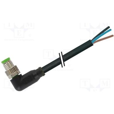 Murr Elektronik Kabel: für Sensoren/Automaten PIN: 3 M8 männlich gewinkelt 5m, Elektronikkabel + Stecker, Schwarz Murr Elektronik Kabel: für Sensoren/Automaten PIN: 3 M8 männlich gewinkelt 5m, Elektronikkabel + Stecker, Schwarz