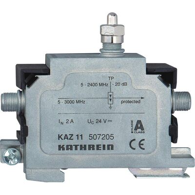 Kathrein KAZ 11 U Überspannungs-Schutzgerät, TV Zubehör, Silber, Schwarz Kathrein KAZ 11 U Überspannungs-Schutzgerät, TV Zubehör, Silber, Schwarz