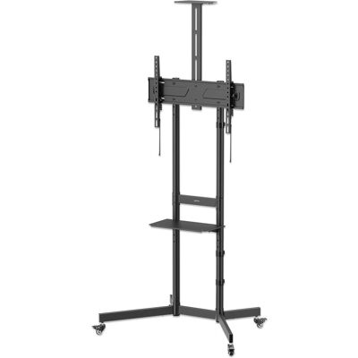 Manhattan TV-Ständer auf Rollen für 37 bis 70 Zoll, neigbar und höhenverstellbar (70 kg, 37" - 70"), TV Ständer, Schwarz Manhattan TV-Ständer auf Rollen für 37 bis 70 Zoll, neigbar und höhenverstellbar (70 kg, 37" - 70"), TV Ständer, Schwarz