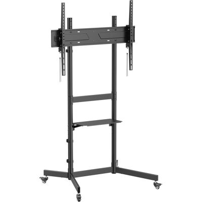 Equip TV-Wagen ECO 55"-100"/ 1TFT 70kg H.verstellbar sw (70 kg, 55" - 100"), TV Ständer, Schwarz Equip TV-Wagen ECO 55"-100"/ 1TFT 70kg H.verstellbar sw (70 kg, 55" - 100"), TV Ständer, Schwarz