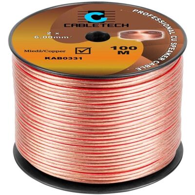 Cabletech Lautsprecherkabel 6mm 100m (0.27 m, 6 mm²), Lautsprecherkabel Cabletech Lautsprecherkabel 6mm 100m (0.27 m, 6 mm²), Lautsprecherkabel