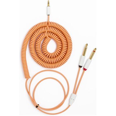 MyVolts ACV20PE - Candycords - audiocable 35263 curly 300 peach, Audiokabel MyVolts ACV20PE - Candycords - audiocable 35263 curly 300 peach, Audiokabel