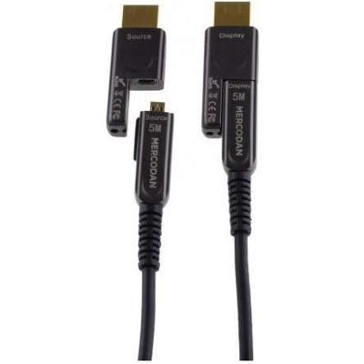 Mercodan Fiber optisk HDMI 20m, HDMI (20 m), Videokabel, Schwarz Mercodan Fiber optisk HDMI 20m, HDMI (20 m), Videokabel, Schwarz