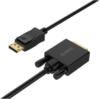 Orico Kabel Kabel XD-DTD DisplayPort do DVI 4K 1 m - czarny (1 m), Videokabel, Schwarz Orico Kabel Kabel XD-DTD DisplayPort do DVI 4K 1 m - czarny (1 m), Videokabel, Schwarz